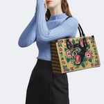 Retro Black Panther Head Print Handbag Factory Direct Sales_06