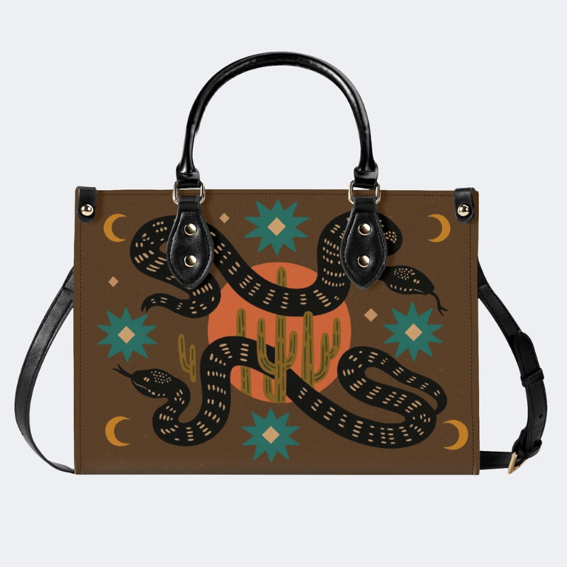 Retro Double Snakes And Starry Sky Handbag
