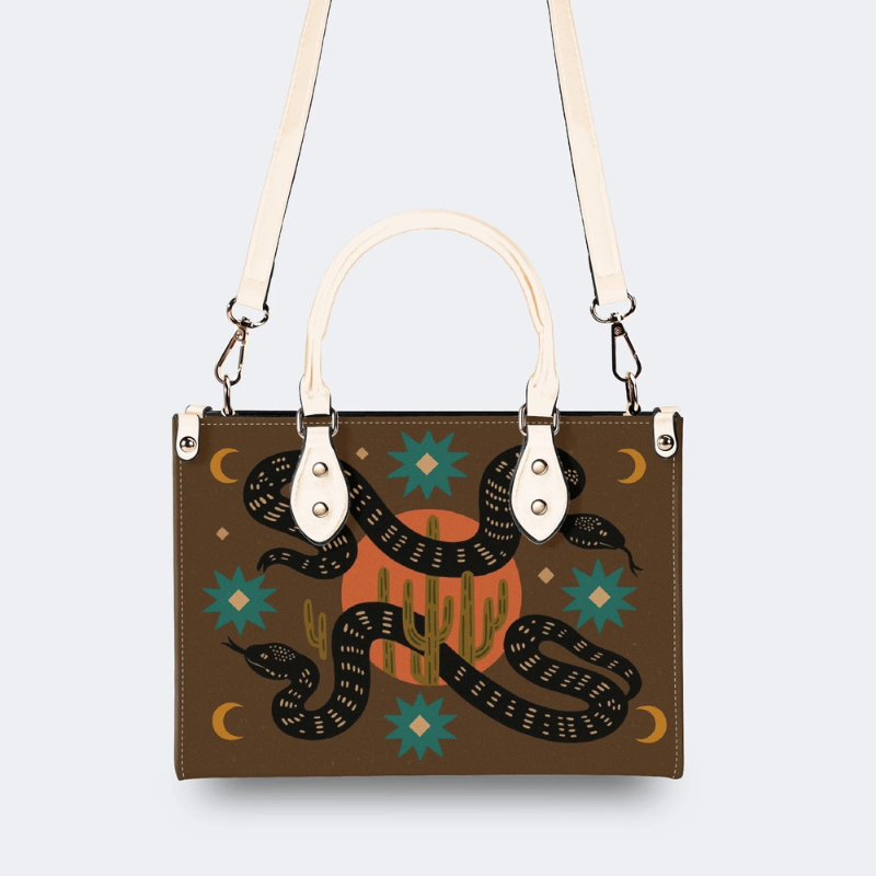Retro Double Snakes And Starry Sky Handbag_03