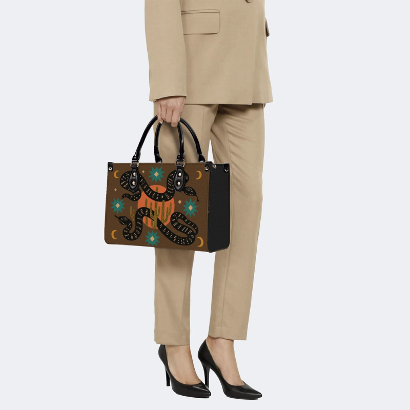 Retro Double Snakes And Starry Sky Handbag_08