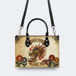 Retro Fire Dragon Head Print Handbag Factory Direct Sales