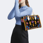 Retro Five Tigers Print Handbag Factory Direct Sales_07