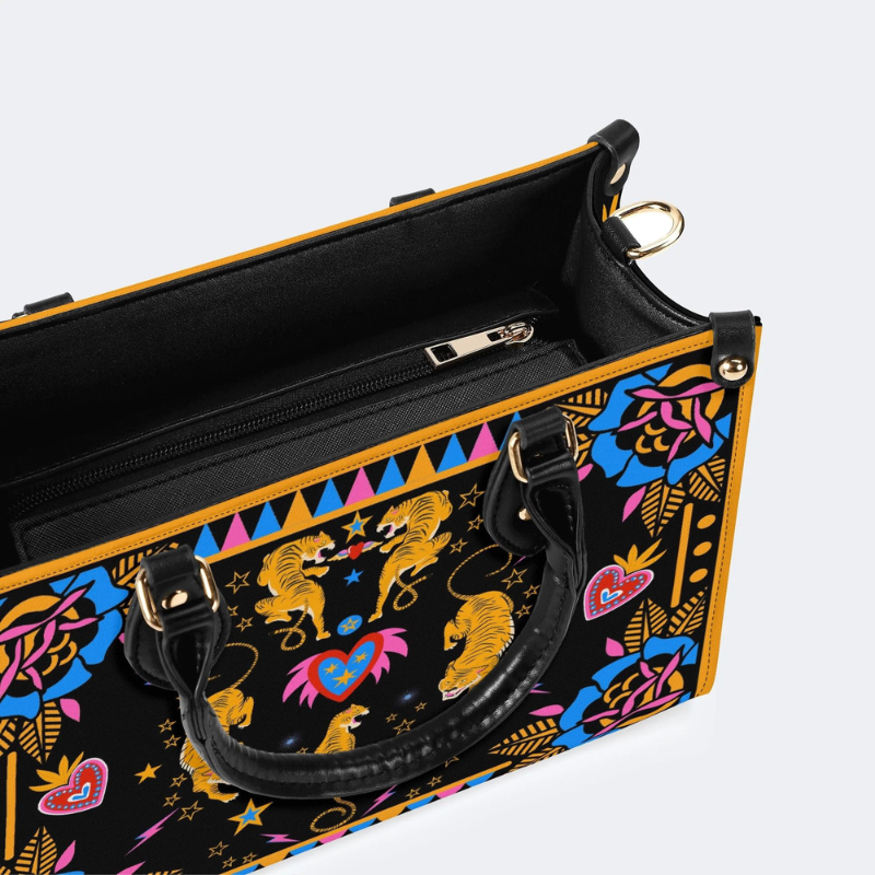 Retro Five Tigers Print Handbag Factory Direct Sales_11