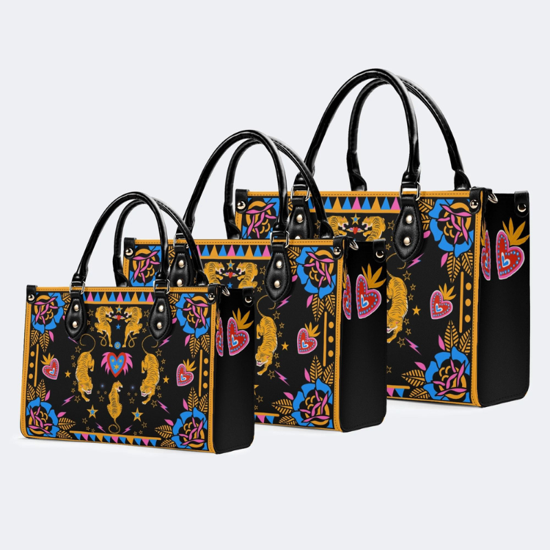 Retro Five Tigers Print Handbag Factory Direct Sales_13