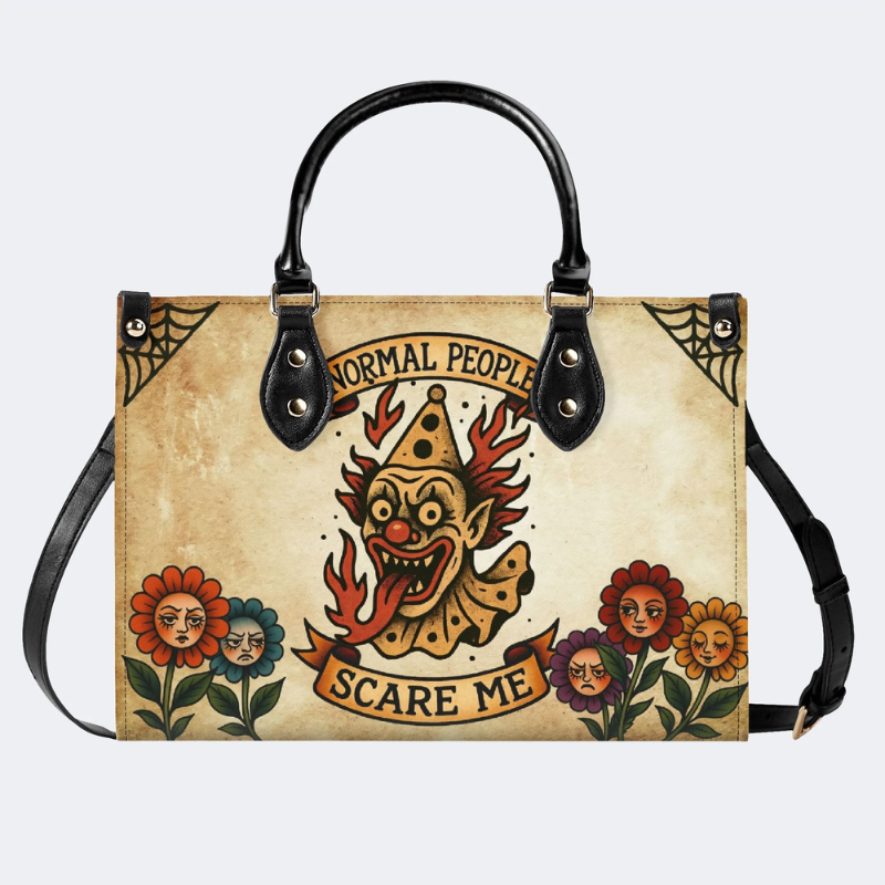 Retro Flame Clown Print Handbag Factory Direct Sales