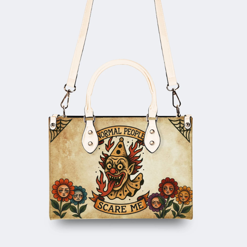 Retro Flame Clown Print Handbag Factory Direct Sales