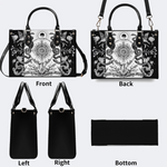 Retro Flora And Fauna And Sun Print Handbag_10