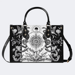Retro Flora And Fauna And Sun Print Handbag