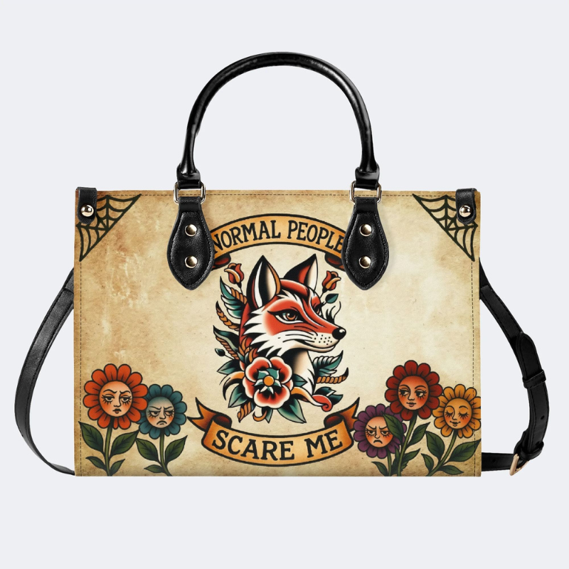Retro Fox Head Print Handbag Factory Direct Sales