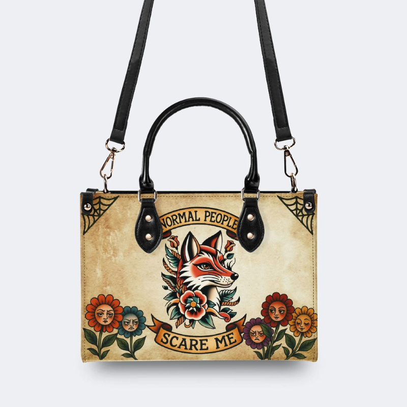 Retro Fox Head Print Handbag Factory Direct Sales
