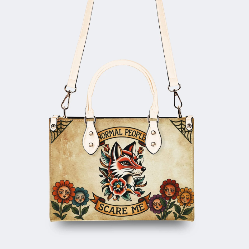 Retro Fox Head Print Handbag Factory Direct Sales