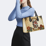 Retro Fox Head Print Handbag Factory Direct Sales