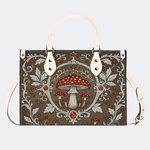 Retro Mushroom And Gem Print Handbag Factory Direct Sales_01