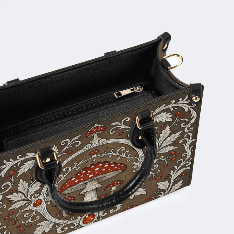 Retro Mushroom And Gem Print Handbag Factory Direct Sales_11