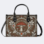 Retro Mushroom And Gem Print Handbag Factory Direct Sales