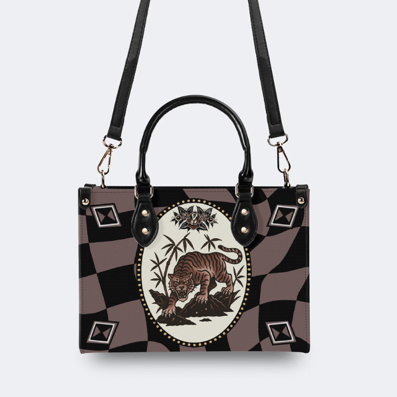 Retro Roaring Tiger Print Handbag Factory Direct Sales