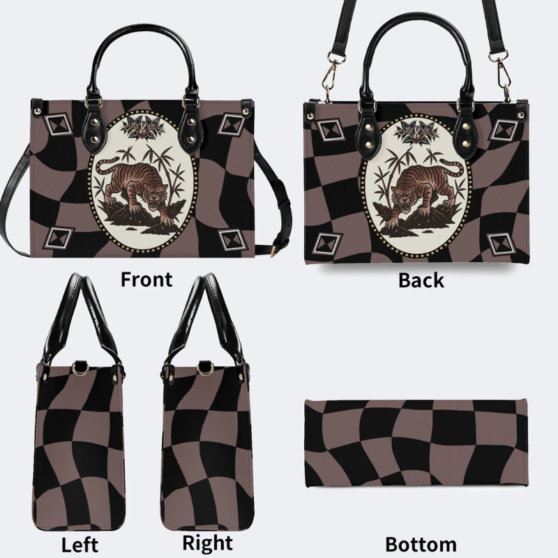 Retro Roaring Tiger Print Handbag Factory Direct Sales_10