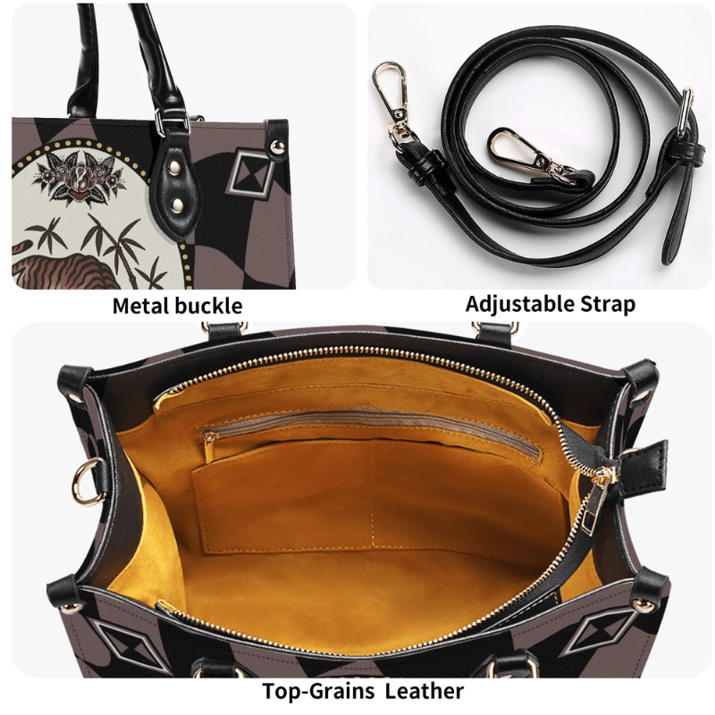 Retro Roaring Tiger Print Handbag Factory Direct Sales