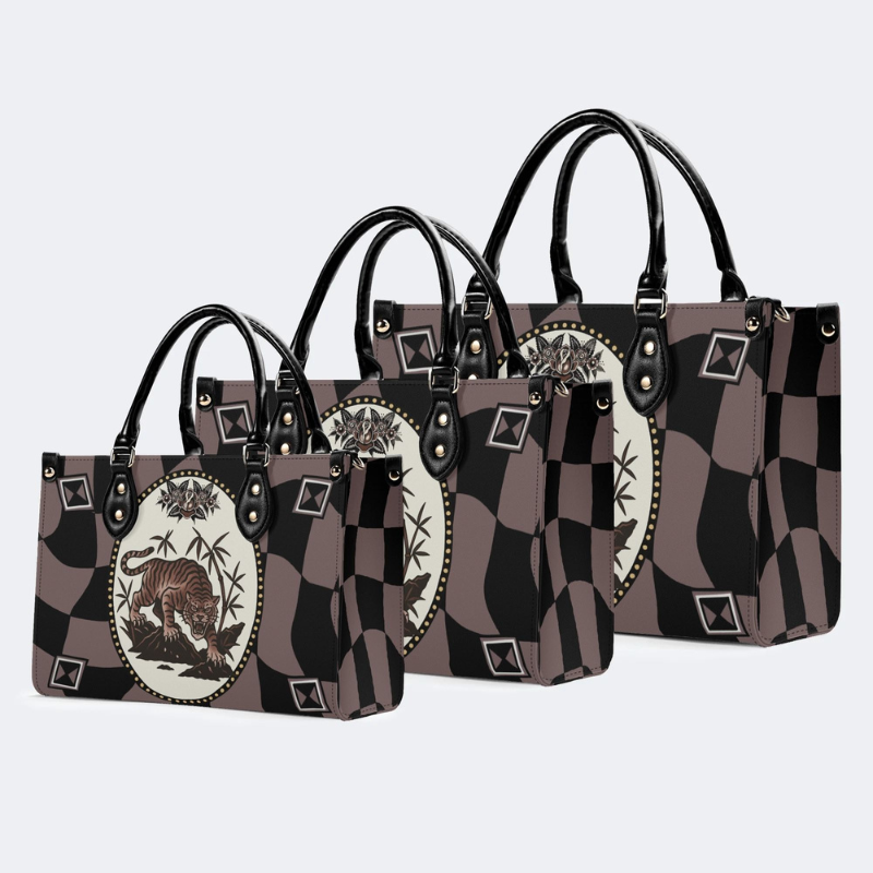 Retro Roaring Tiger Print Handbag Factory Direct Sales