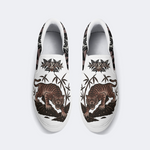 Retro Roaring Tiger Print Slip On Shoes