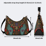 Retro Skull And Kitten Print Leather Crossbody Bag_06