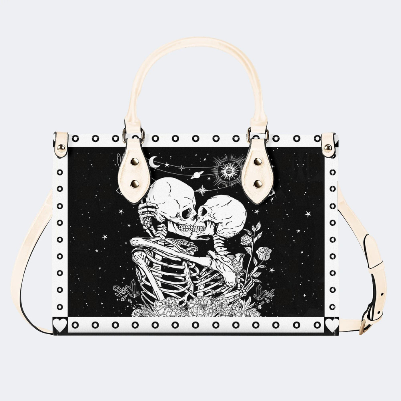 Retro Skull Lovers Print Handbag Factory Direct Sales_01