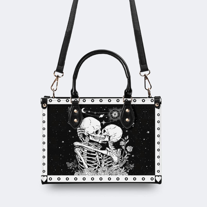 Retro Skull Lovers Print Handbag Factory Direct Sales_02