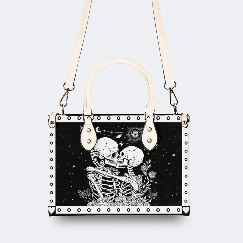 Retro Skull Lovers Print Handbag Factory Direct Sales_03