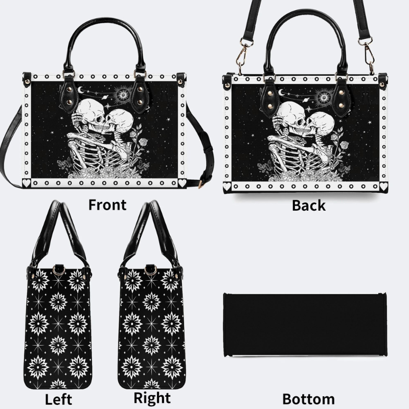 Retro Skull Lovers Print Handbag Factory Direct Sales_10