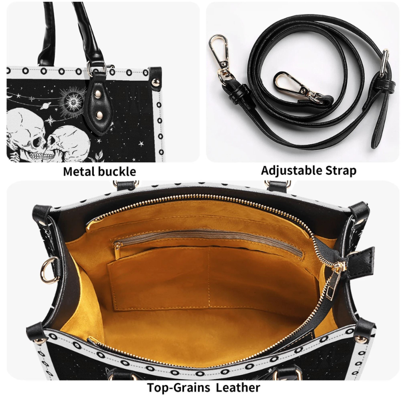 Retro Skull Lovers Print Handbag Factory Direct Sales_12