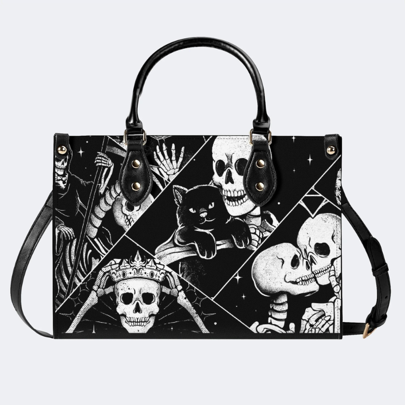 Skeleton And Kitten Handbag Factory Direct Sales