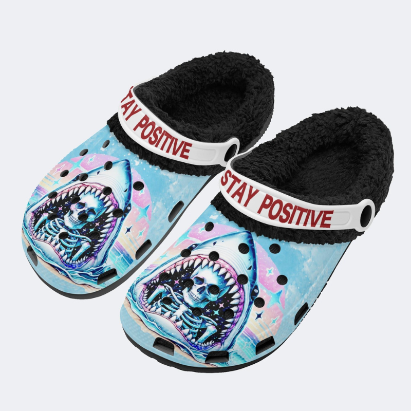 Skeleton Devoured By Shark Slippers/Sandals