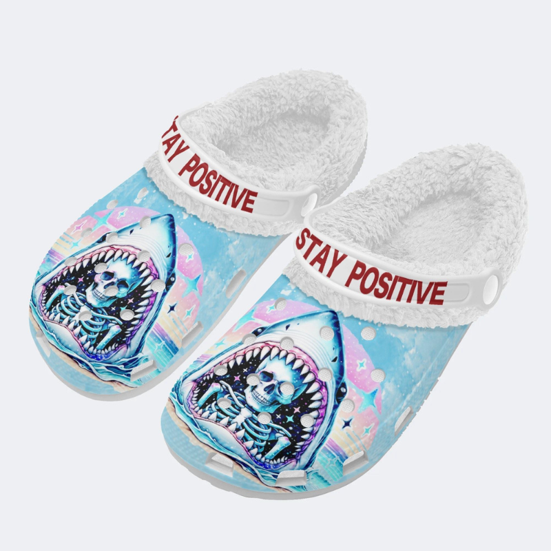 Skeleton Devoured By Shark Slippers/Sandals