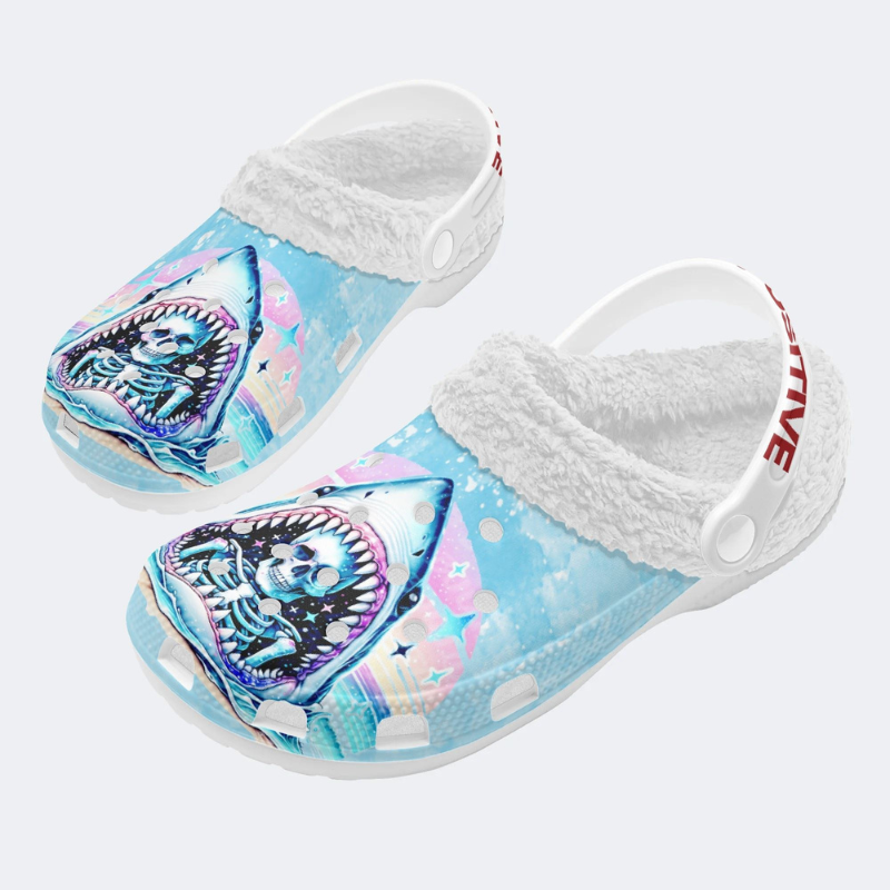 Skeleton Devoured By Shark Slippers/Sandals
