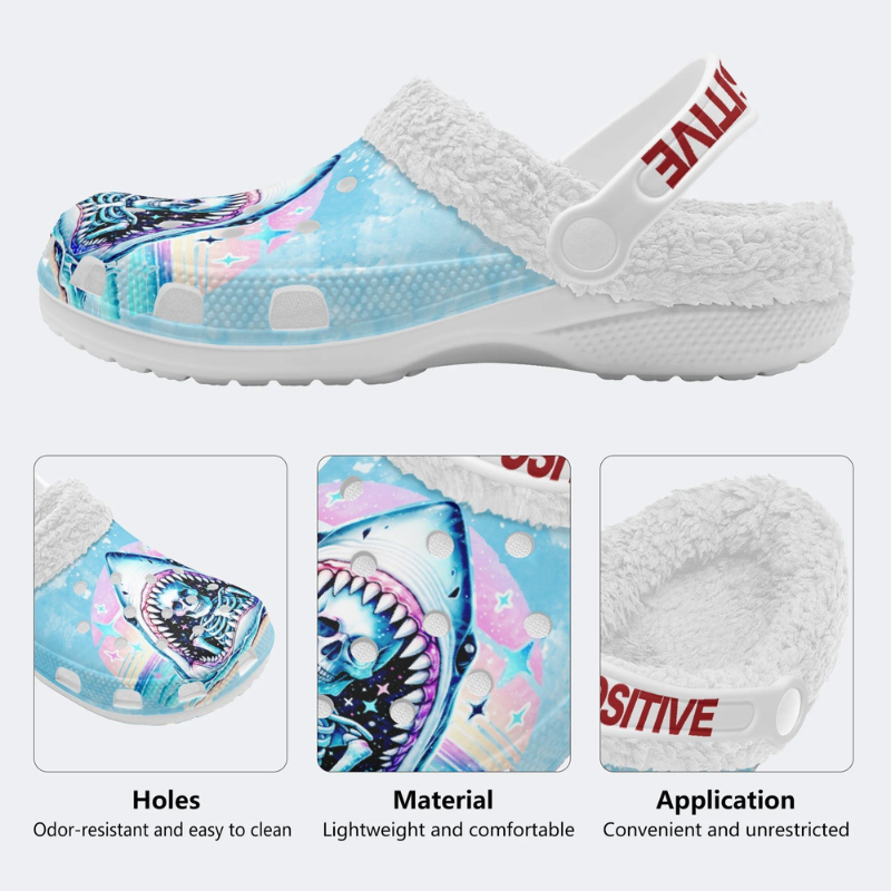 Skeleton Devoured By Shark Slippers/Sandals