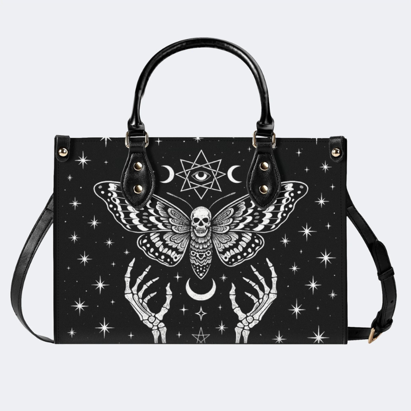 Skeleton Hands and Death Moths Handbag Factory Direct Sales