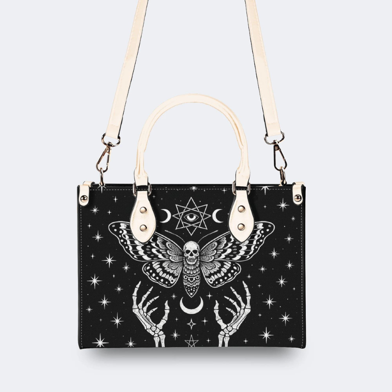 Skeleton Hands and Death Moths Handbag Factory Direct Sales_03