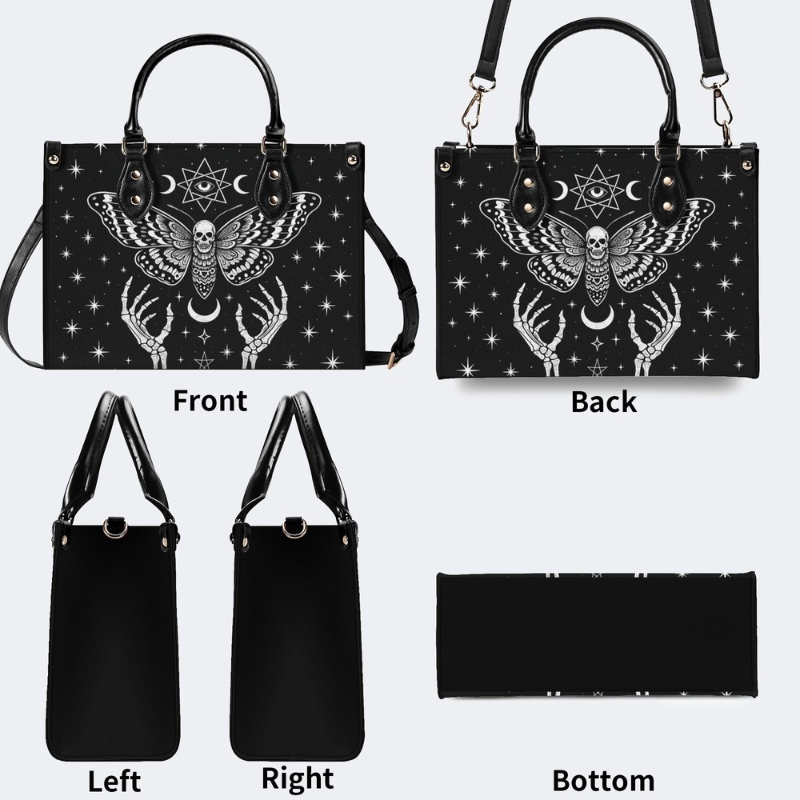 Skeleton Hands and Death Moths Handbag Factory Direct Sales_10