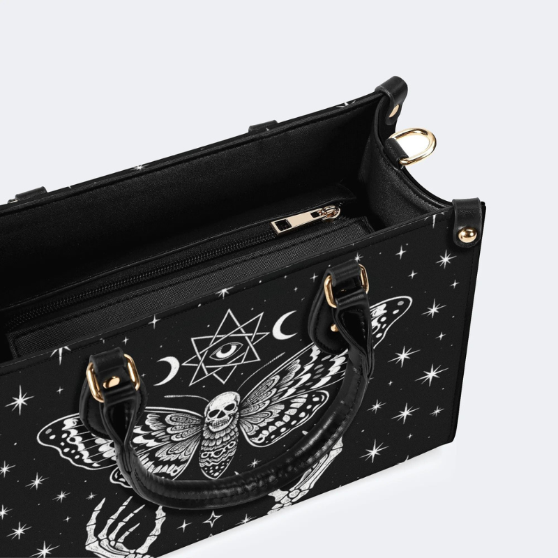 Skeleton Hands and Death Moths Handbag Factory Direct Sales_11