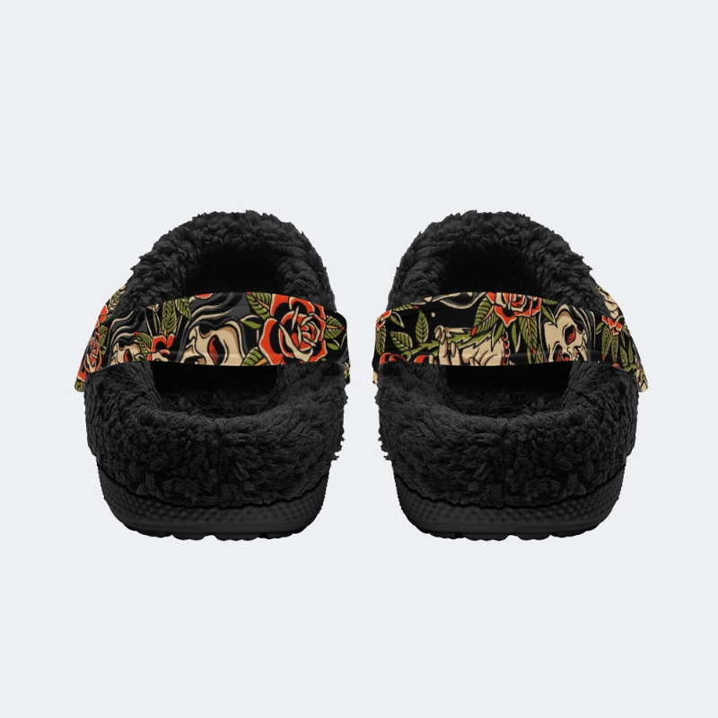 Skeleton Holding A Rose Slippers/Sandals Factory Direct Sales