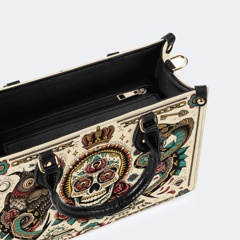 Skeleton King Print Handbag Factory Direct Sales