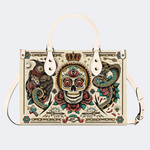 Skeleton King Print Handbag Factory Direct Sales