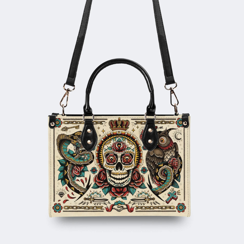 Skeleton King Print Handbag Factory Direct Sales