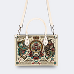Skeleton King Print Handbag Factory Direct Sales