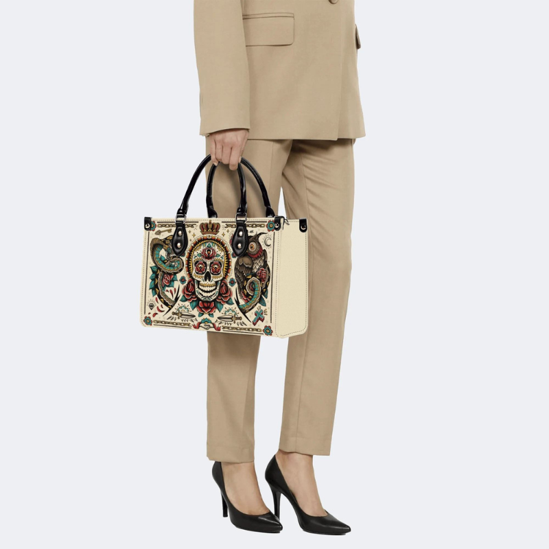 Skeleton King Print Handbag Factory Direct Sales