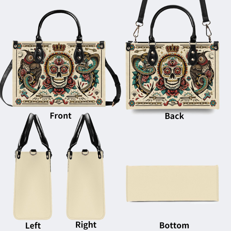 Skeleton King Print Handbag Factory Direct Sales