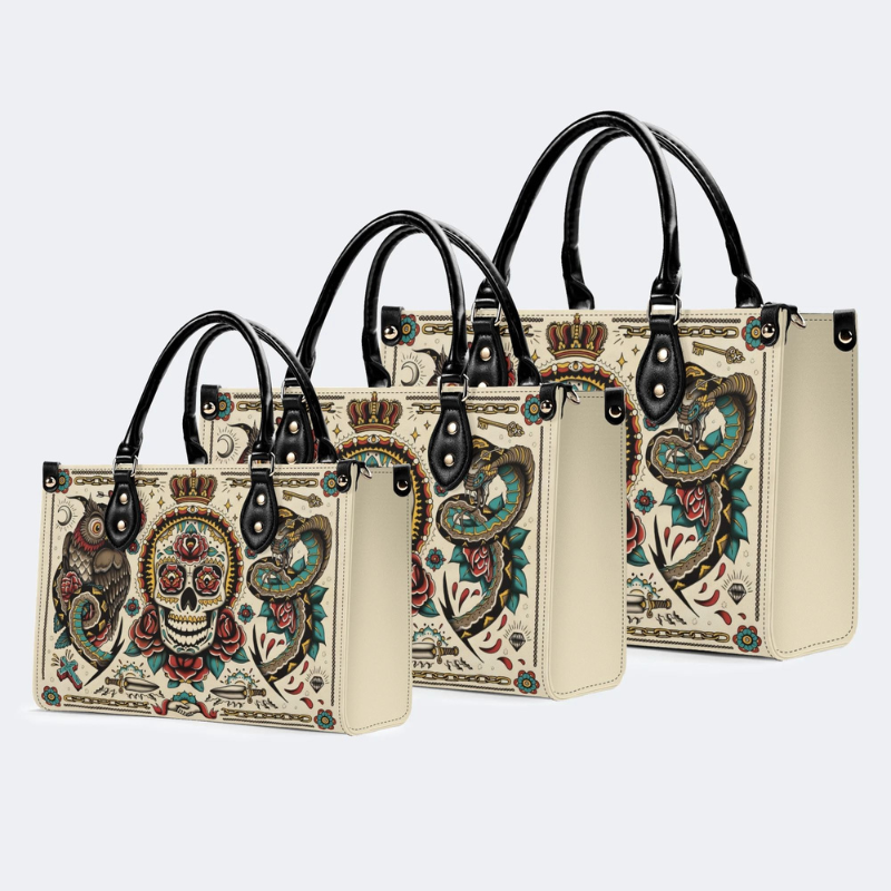 Skeleton King Print Handbag Factory Direct Sales