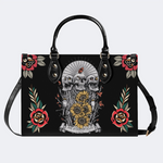 Skull And Sunflower Print Handbag Factory Direct Sales