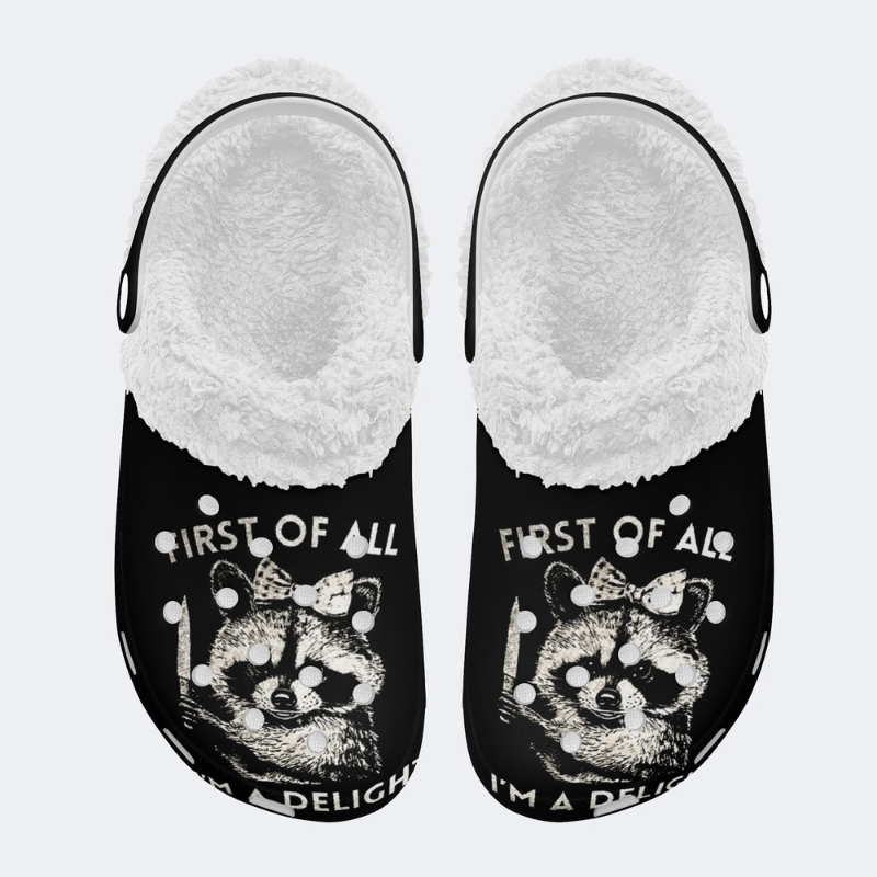 Small Animal Holding A Knife Slippers/Sandals