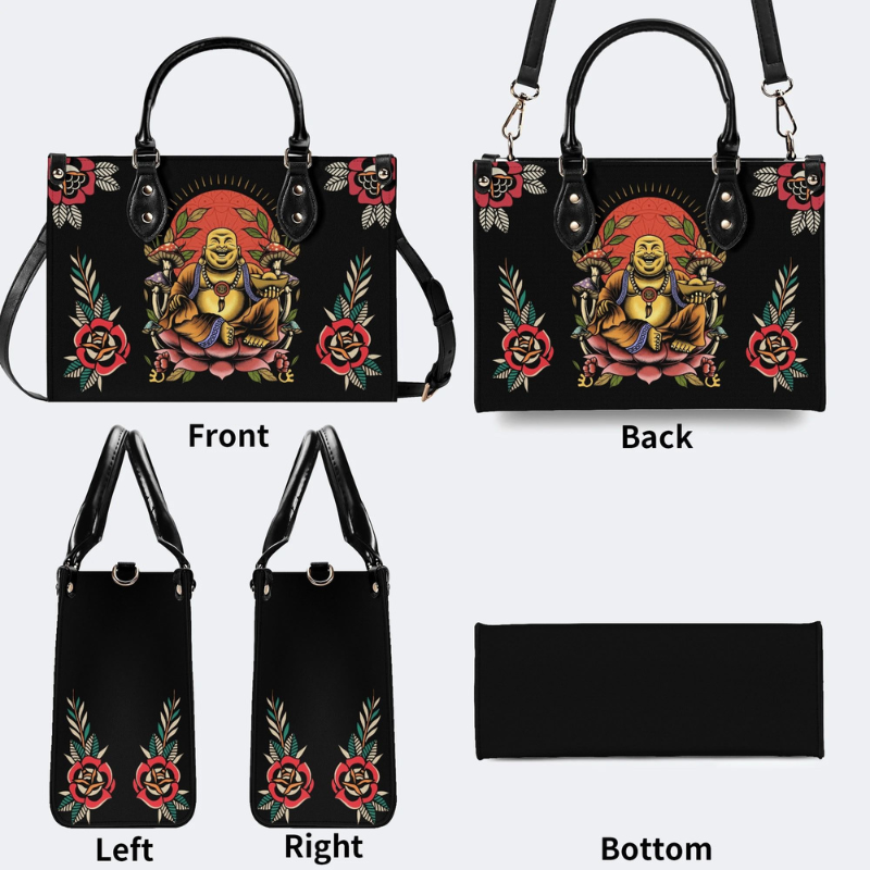 Smiling Buddha Print Handbag Factory Direct Sales